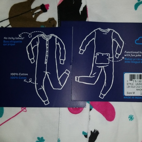 Hatley Union Suit Adult M Lodge Little Blue House - Picture 6 of 8